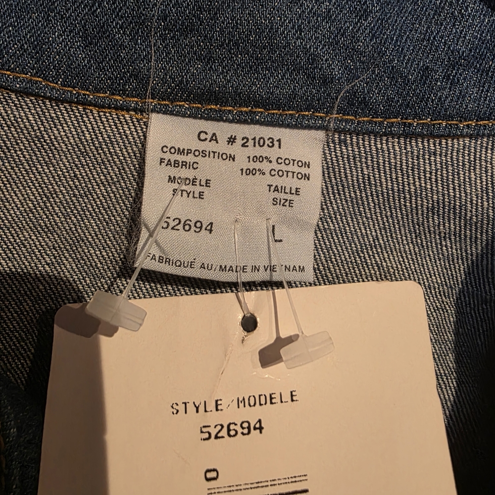 NWT Vintage Scout Tec Classic Blue Denim Jean Jacket - Picture 3 of 7